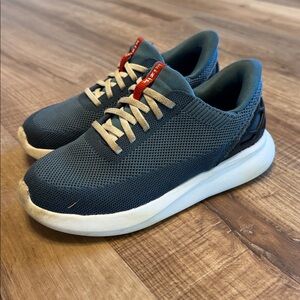 Kids Blue Mesh Sneakers with White Sole
